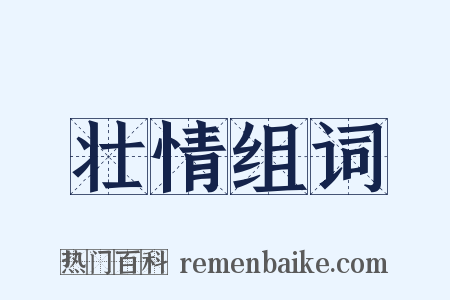 壮情组词是什么意思的图片